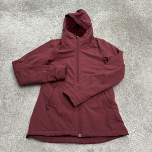 The North Face Windwall Shelba Raschel Sweatshirt Womens XS Red Full Zip Hoodie
